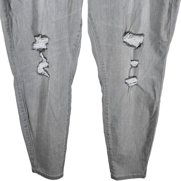 Torrid Jeggings Super Soft Size 22R Distressed Gray 5 Pocket Design - Picture 4 of 7